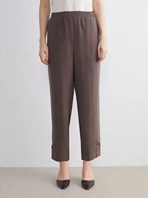 Beli Lastikli Modal Karışımlı Kadın Pantolon  (W5)