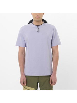 Salomon Chest Logo Relaxed Erkek Tişört Cosmic Sky LC2686800