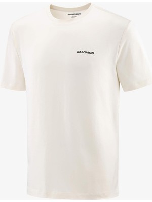 Salomon Chest Logo Regular Erkek Tişört Whisper White LC2675800
