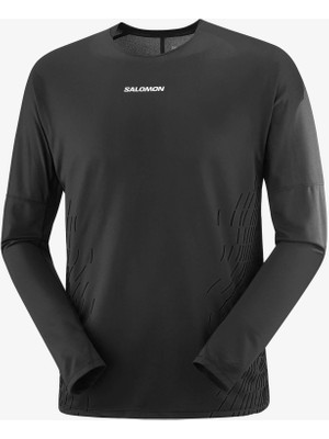 Salomon Sense Aero Gfx Ls Erkek Koşu Tişört Deep Black LC2697300