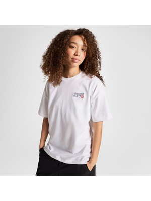 Converse Kadın Baskılı Beyaz T-Shirt