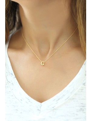 Papatya Silver Gümüş 3 Boyutlu G Harf Kolye