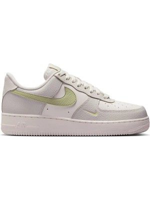 Nike Air Force 1 '07 Leather Unisex Sneaker Hakiki Deri Günlük Spor Ayakkabı Beyaz Gri
