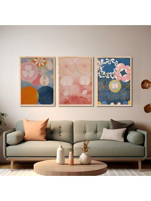 3 Parça Salon Ofis Dekor Tablo Çerçeveli Tablo Prb5