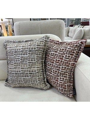 Nivemeshome Kırlent Kılıfı 45X45 Lisa 03 Vizon