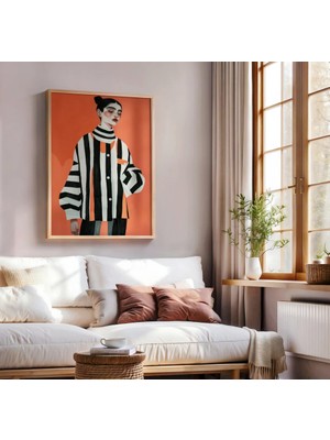 Tek Parça Salon Ofis Dekor Tablo Çerçeveli Tablo L30