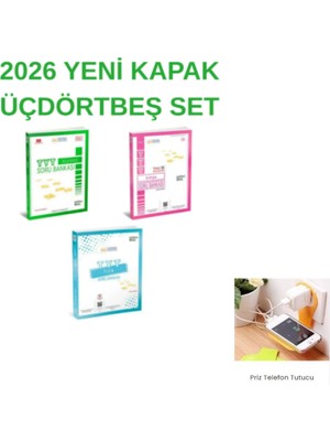 Üç Dört Beş Yayıncılık Tyt Fizik Kimya Biyoloji Set 2025 Güncel Basım Priz Tutucu Hediye