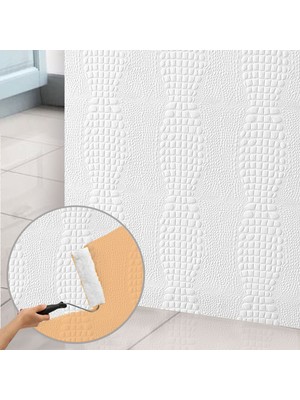 3D Duvar Paneli Boyanabilir Dekota 60X120 cm / Deri Desenli 2'li Paket-1,44 M²