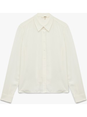 Regular Fit Uzun Kollu Klasik Yaka Viskon Gömlek