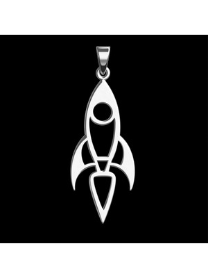 TabiTela 925 Ayar gümüş kolye roket gemisi   SM7946