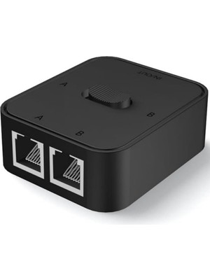 Lunatic 4146 2 Port Rj45 Ethernet Switch Çevirici Çoklayıcı 2 Portlu Manuel Ağ Anahtarı: 1000mbps Hız Desteği İle 2 Giriş 1 Çıkış Veya 1 Giriş 2 Çıkış Kullanımı Ağa Herhangi Elektriksel Parazit Olmaz