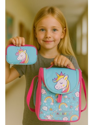 Kaukko Toys Unicorn Beslenme Çantası ve Kalem Çantası