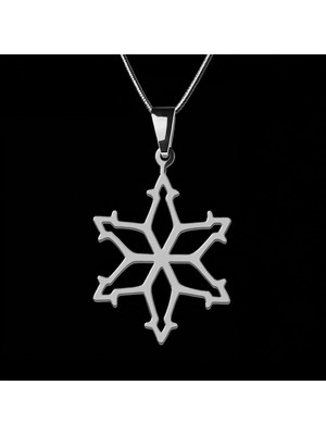 TabiTela 925 Ayar gümüş kolye kar tanesi   SM8099