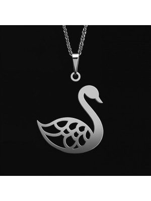 TabiTela 925 Ayar gümüş kolye kuğu SM8202