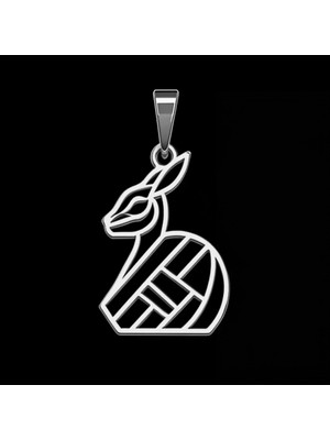 TabiTela 925 Ayar gümüş kolye tavşan   SM7876