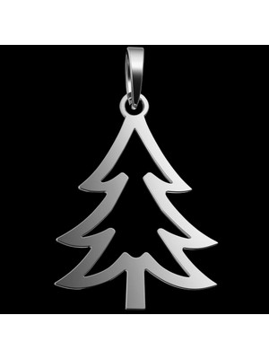 TabiTela 925 Ayar gümüş kolye yılbaşı Ağacı ya Noel Ağacı SM7807