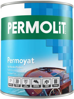 Permolit Permoyat Parlak Yat Verniği Şeffaf 0,75L - 2,5l | Tüm Ahşap Yüzeylere Uygun, Yüksek Parlaklık ve Uzun Ömürlü Koruma, Uv Korumalı, Hava Koşullarına Dayanıklı