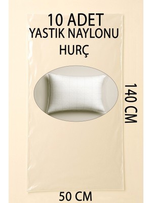 10 Adet 140CM×50CM Şeffaf Naylon Taşınma Saklama Yastık Naylonu Torbası Hurç