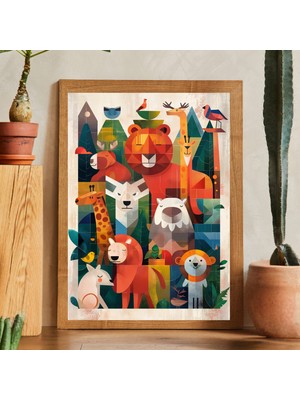 Tek Parça Salon Ofis Dekor Tablo Çerçeveli Tablo Mstat2