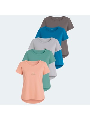 Slazenger Vıraj 5 Li Set Kadın Tişört