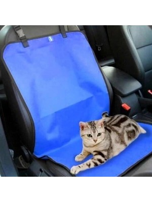 Evcil Hayvan Araç Arka Koltuk Kılıfı - Mavi (Taşıma Çantası Hediye)