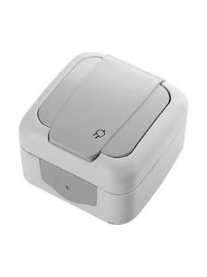 Tp 3201-025-0601 Nemliyer Kapaklı Topraklı Priz -Gri-