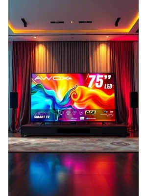Awox B227500 75" 189 Ekran Uydu Alıcılı 4K Ultra HD Smart VİDAA LED TV