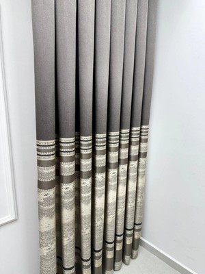 Nivemeshome Urla V-5302 Toprak 1/3 Sık Pileli Fon Perde Apm