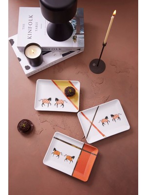 Kütahya Porselen Gallop 18X13 3 Parça Düz Tabak 80869