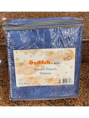 Özdilek Pamuklu Ponponlu Bebek Battaniyesi