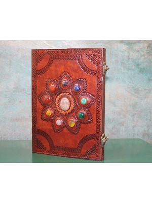 Taşlı Deri Defter Model 14