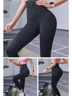 Yüksek Bel Ağraflı Korse Tayt 3 Kademeli Korse Tayt