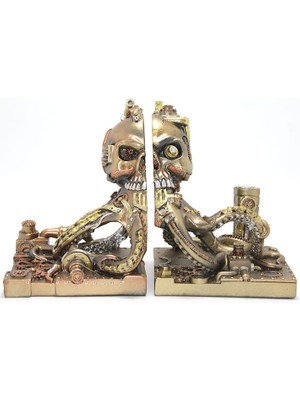 Steampunk Polyester Ahtapot Kitap Stoperi