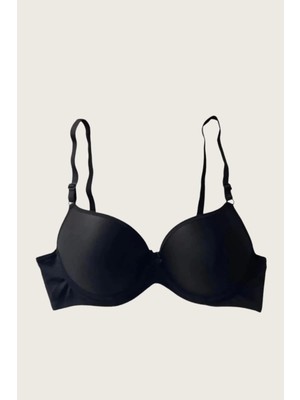 Bicomi Mikro Kumaş Push Up Dolgulu Balenli Günlük Tek Destekli Sütyen