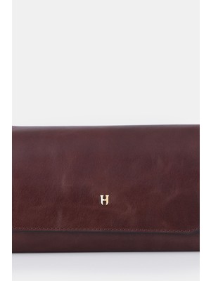 Connel Hakiki Deri Unisex Kapaklı Küçük El Çantası