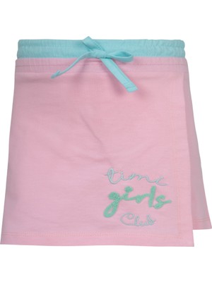 Babexi Timi Girl Pembe Çift Kemerli Şort Etek Pamuk Kumaş Regular Boy Kız Çocuk İçin Rahat Tasarım