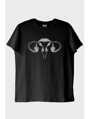 Nuugg Ovaries Fu Siyah Tişört