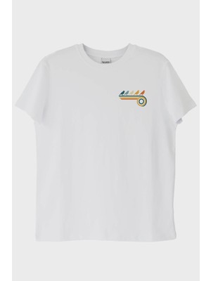 Nuugg Retro Kuşlar Beyaz Tişört