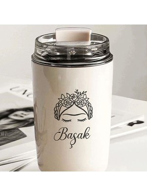 İşte Bu Kişiye Özel Retro Stil 240ML Vakumlu Isı Korumalı Frida Baskılı Termos Kupa