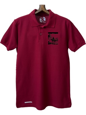 Modrenza Bordo Lacoste Tasarım Polo Yaka