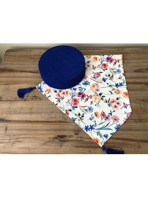 Trend Yuvam Ev Tekstil Ürünleri Huzurlu Bahçe Desenli Runner & Supla