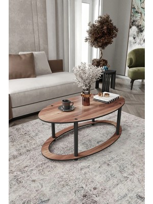 Ravilo Hole Elips Orta Sehpa Ceviz