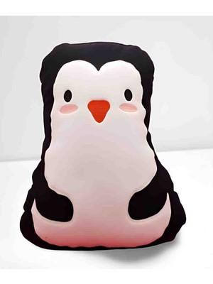 Penguen Yastık Oyun Arkadaşı Sarılmalık Yumoş Peluş Oyuncak Eğlenceli Sürpriz Hediyelik Karakter Uyku Arkadaşı