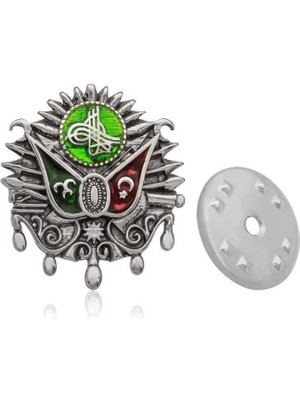 925 Ayar Gümüş Osmanlı Devlet Arması Rozet BRS98121019 (336336)