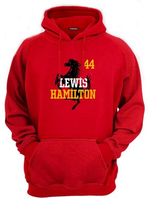 Scuderi Lewis Ham 44 Baskılı Pamuklu Hoodie