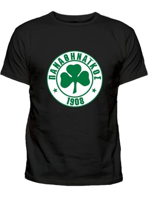 Panathinaikos Athena Παε Παναθηναϊκός Α.ο. Baskılı Pamuklu T-Shirt