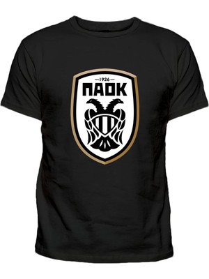 Paok Παοκ Πανθεσσαλονίκειος Αθλητικός Όμιλος Κωνσταντινοπολιτών Baskılı Pamuklu T-Shirt