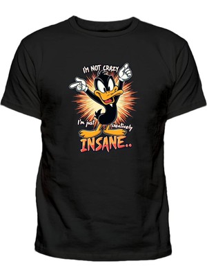 Insane Daffy Duck Küçüklüğü Baskılı Pamuklu Çocuk Tshirt