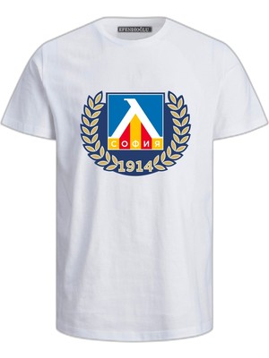 Pfk Levski Sofia Пфк Левски София Baskılı Pamuklu Tişört