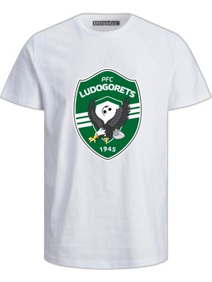 Pfk Ludogorets Razgrad Baskılı Pamuklu T-Shirt